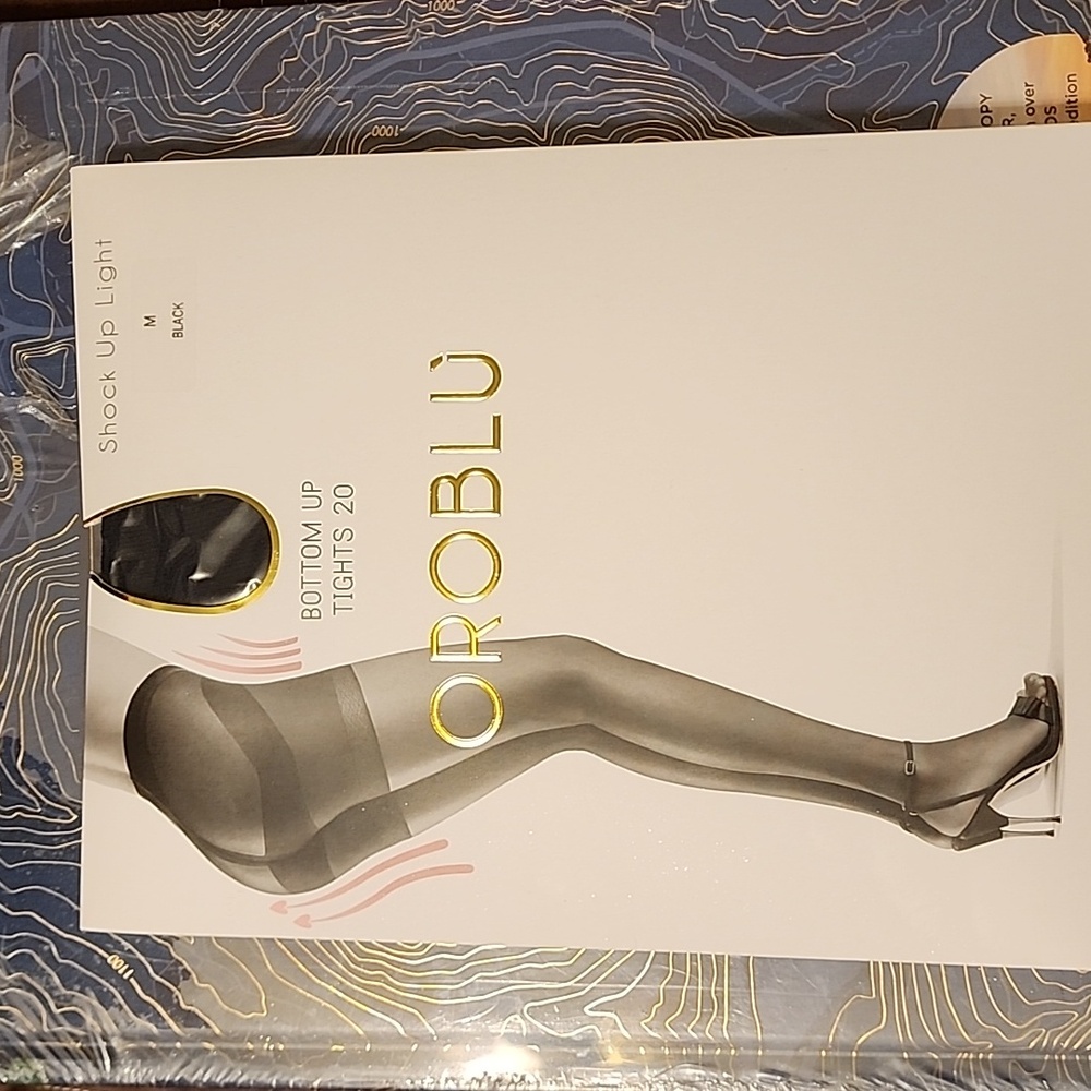 Oroblu Shock Up Light Shaping Tights, Bottom Up Tights 20 in Black, Size Medium